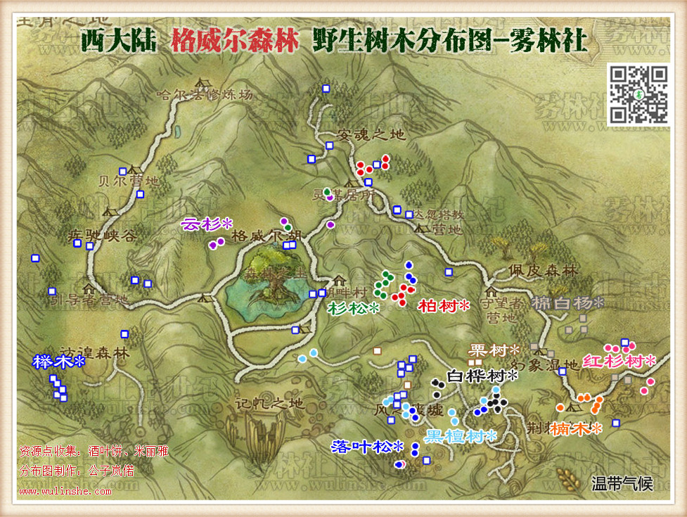 西大陆格威尔森林野生树木