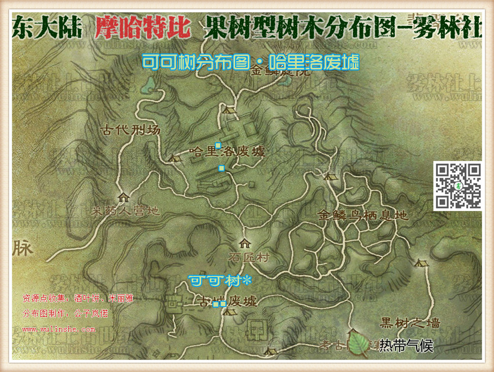 东大陆哈里洛废墟可可树