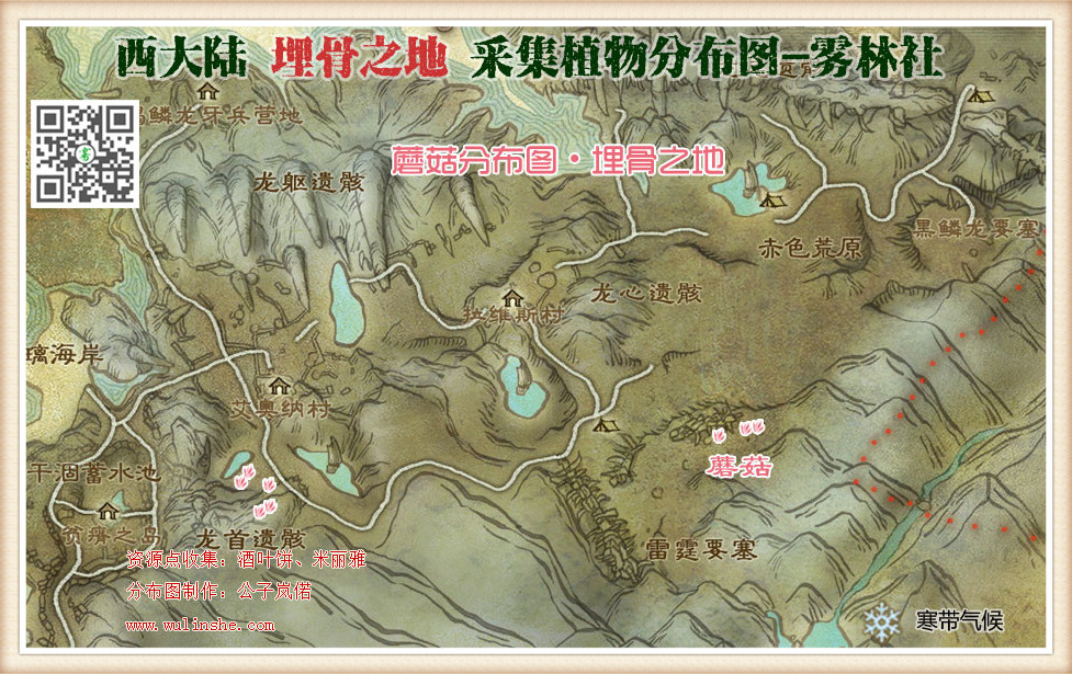 西大陆埋骨之地蘑菇