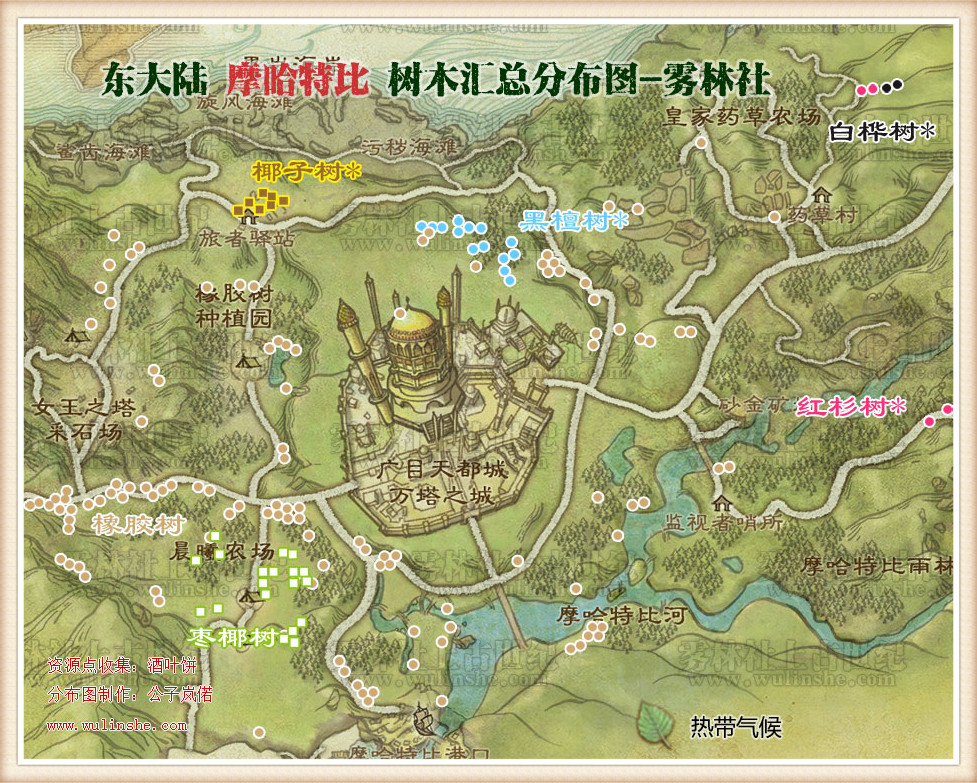 摩哈特比树木资源分布