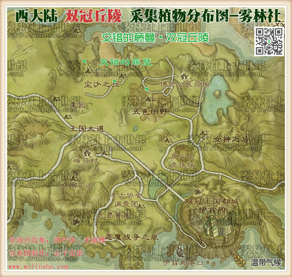 西大陆双冠丘陵交错的藤蔓