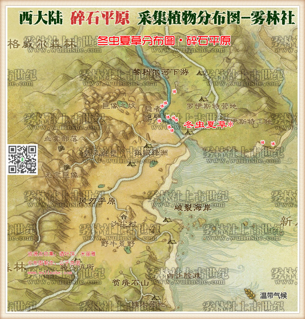 西大陆碎石平原冬虫夏草